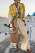 Ensemble chemise et pantalon coloré — Vogue Française
