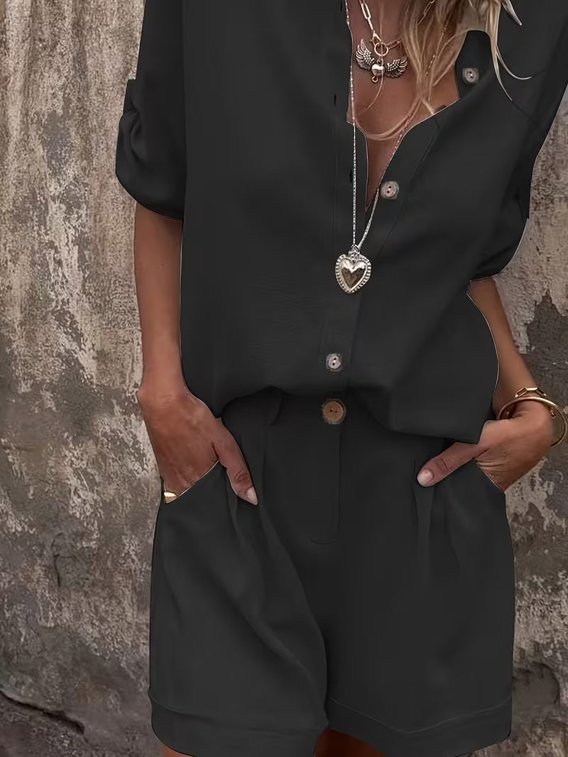 Ensemble raffiné deux pièces en mélange de lin — Vogue Française