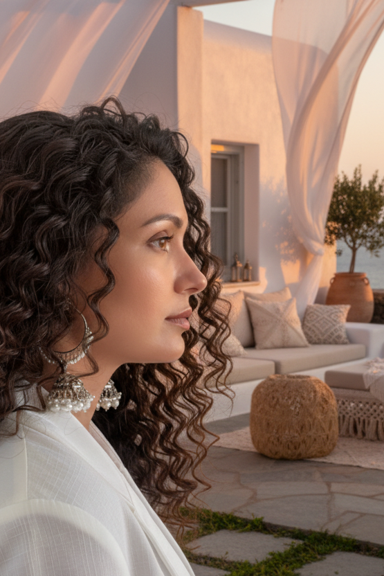 Boucles d’oreilles Théia à l'esprit nomade dorées en acier inoxydable — Vogue Française
