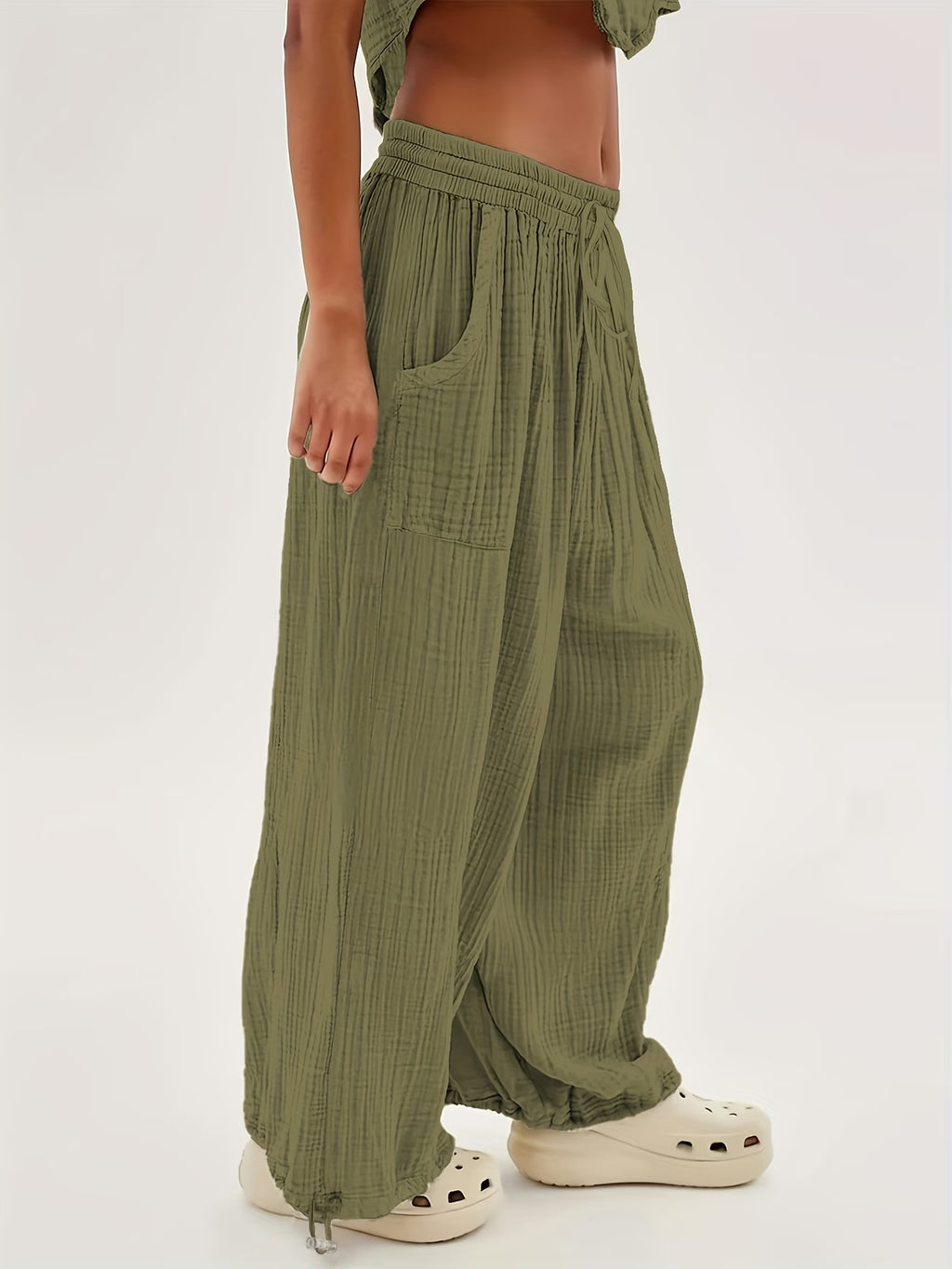 Pantalon Palazzo en Double Gaze de Coton — Vogue Française