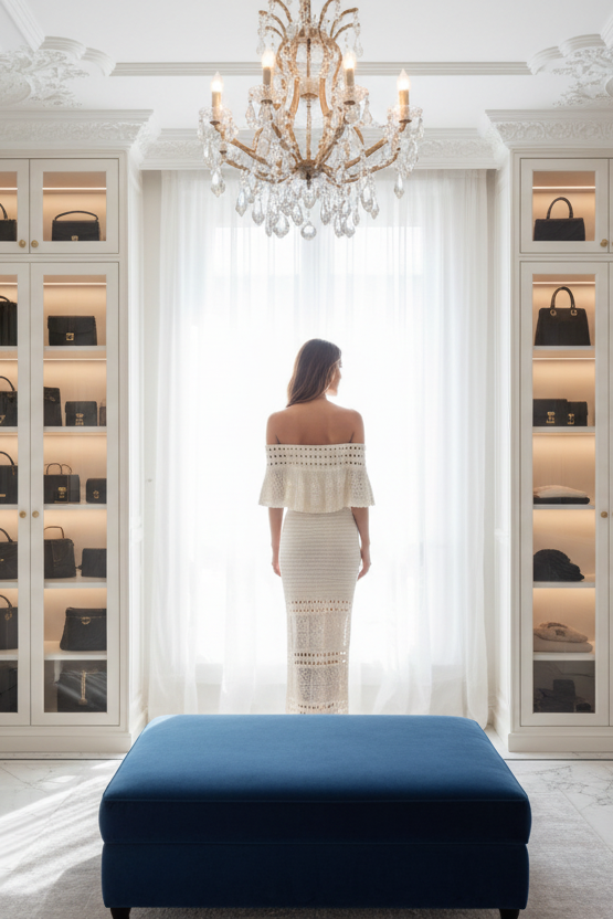 Robe bohème bodycon raffinée en crochet — Vogue Française