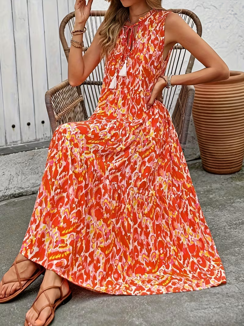 Robe midi bohème imprimée — Vogue Française