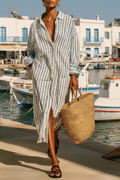 Robe chemise rayée casual chic — Vogue Française