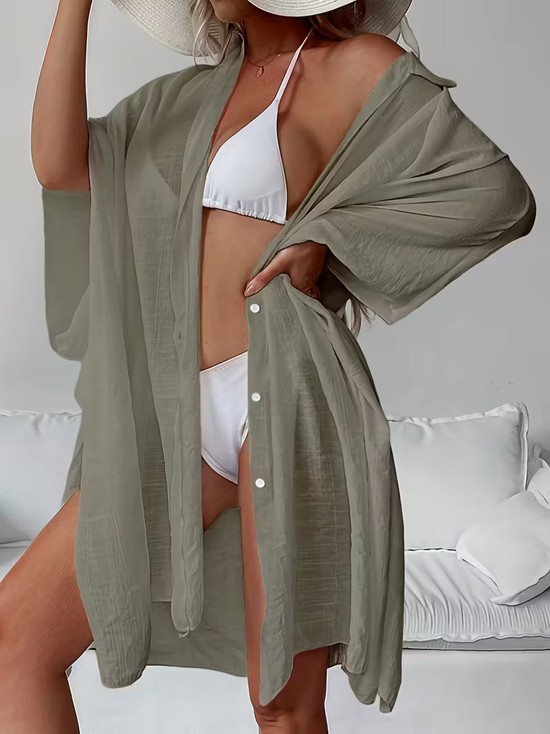 Chemise de plage loose — Vogue Française