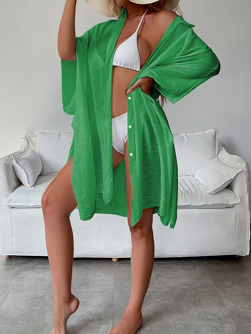 Chemise de plage loose — Vogue Française