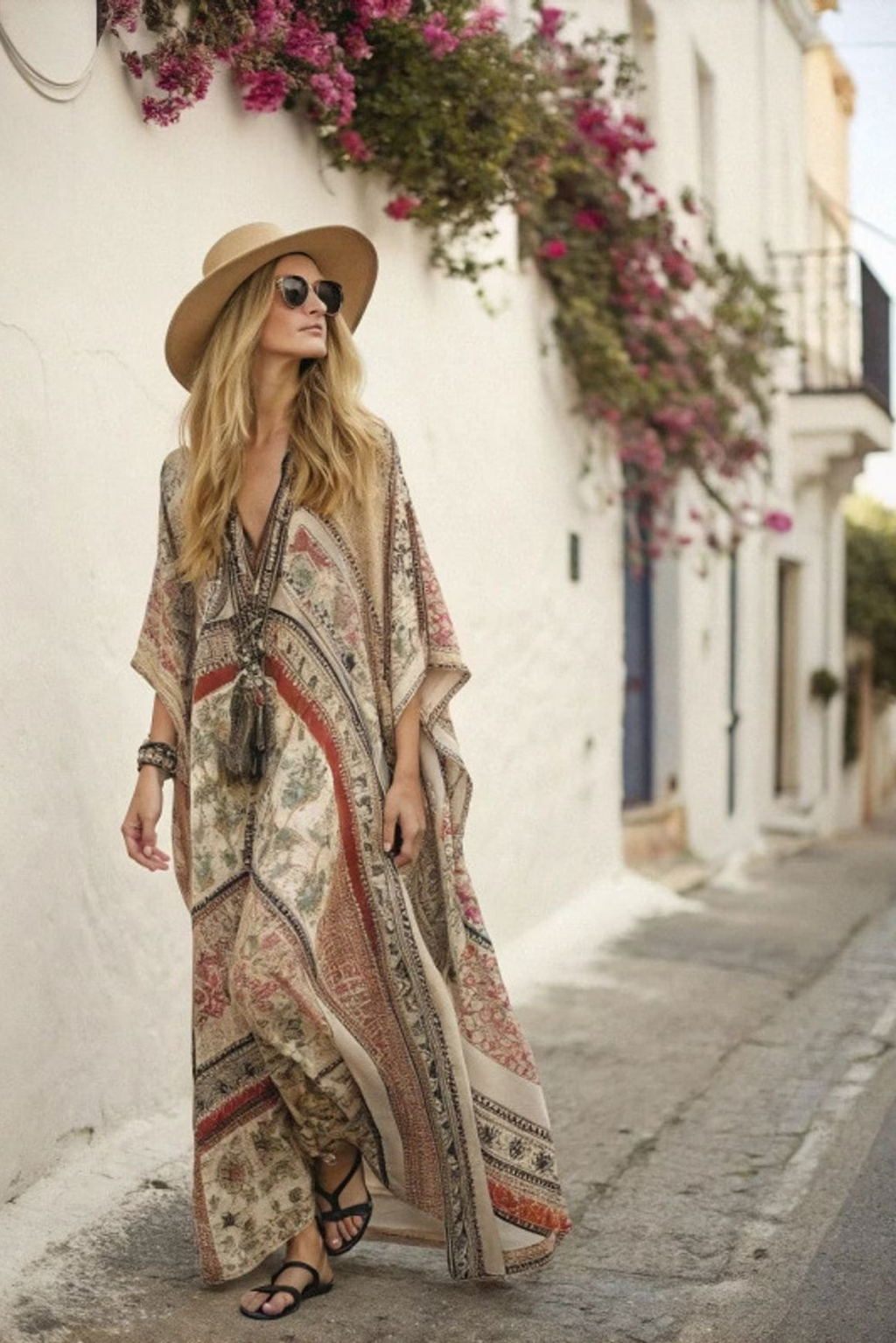 Kaftan Long Imprimé de Plage 100 — Vogue Française
