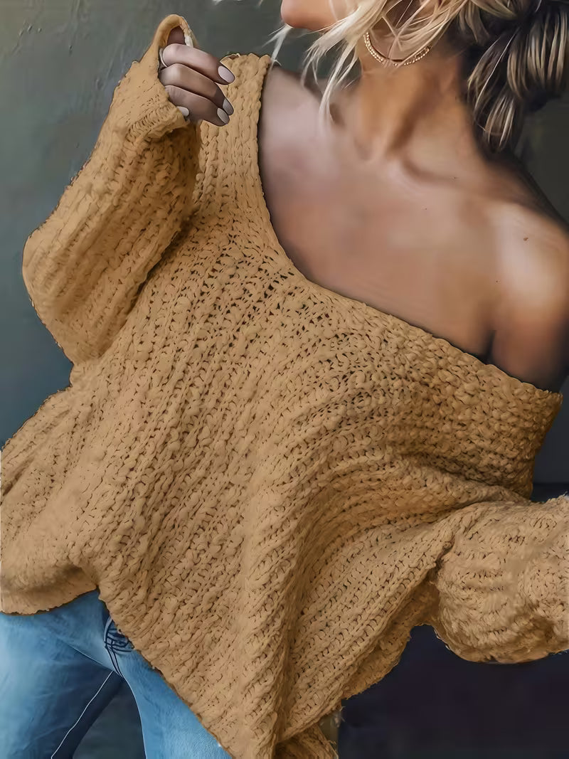 Pull élégant loose en tricot léger — Vogue Française