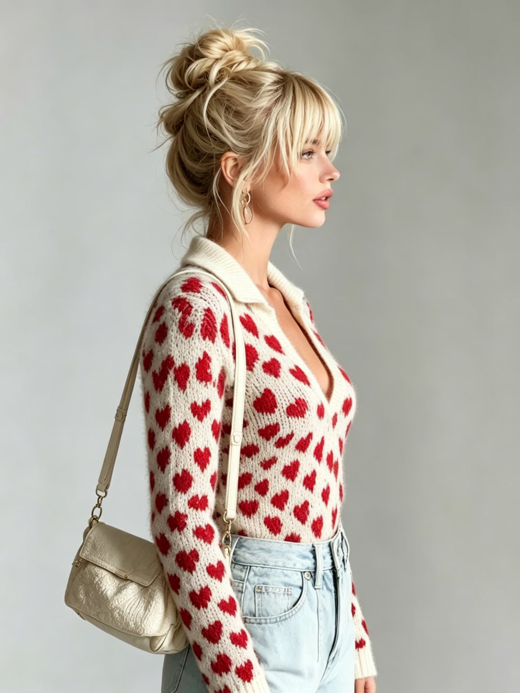 Pull Paris Mon Amour – Col V Élégant