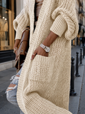 Cardigan long Rivoli en maille oversize, à poches