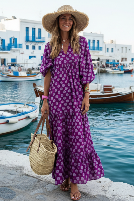 Robe longue gracieuse et énergique — Vogue Française
